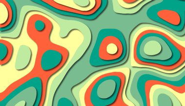 3D soyut kağıt sanat tarzı, iş sunumları, el ilanları, posterler, baskılar, dekorasyon, kartları, broşür kapak için tasarım düzen