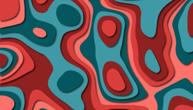 3D soyut kağıt sanat tarzı, iş sunumları, el ilanları, posterler, baskılar, dekorasyon, kartları, broşür kapak için tasarım düzen