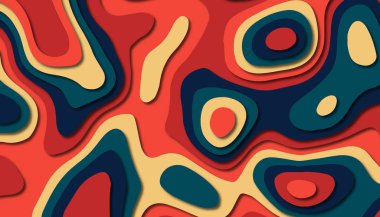 3D soyut kağıt sanat tarzı, iş sunumları, el ilanları, posterler, baskılar, dekorasyon, kartları, broşür kapak için tasarım düzen