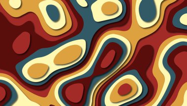 3D soyut kağıt sanat tarzı, iş sunumları, el ilanları, posterler, baskılar, dekorasyon, kartları, broşür kapak için tasarım düzen