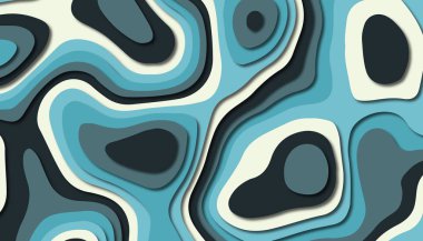 3D soyut kağıt sanat tarzı, iş sunumları, el ilanları, posterler, baskılar, dekorasyon, kartları, broşür kapak için tasarım düzen