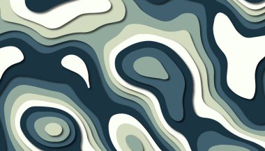 3D soyut kağıt sanat tarzı, iş sunumları, el ilanları, posterler, baskılar, dekorasyon, kartları, broşür kapak için tasarım düzen