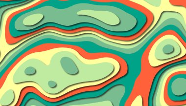 3D soyut kağıt sanat tarzı, iş sunumları, el ilanları, posterler, baskılar, dekorasyon, kartları, broşür kapak için tasarım düzen