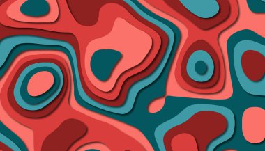 3D soyut kağıt sanat tarzı, iş sunumları, el ilanları, posterler, baskılar, dekorasyon, kartları, broşür kapak için tasarım düzen