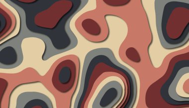 3D soyut kağıt sanat tarzı, iş sunumları, el ilanları, posterler, baskılar, dekorasyon, kartları, broşür kapak için tasarım düzen