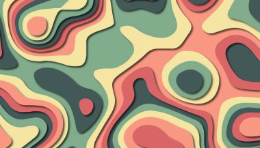 3D soyut kağıt sanat tarzı, iş sunumları, el ilanları, posterler, baskılar, dekorasyon, kartları, broşür kapak için tasarım düzen