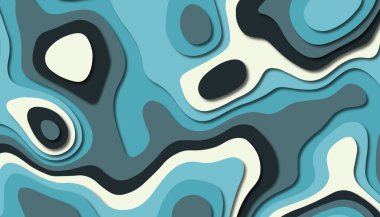 3D soyut kağıt sanat tarzı, iş sunumları, el ilanları, posterler, baskılar, dekorasyon, kartları, broşür kapak için tasarım düzen