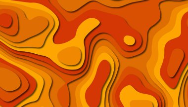 3D soyut kağıt sanat tarzı, iş sunumları, el ilanları, posterler, baskılar, dekorasyon, kartları, broşür kapak için tasarım düzen