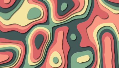 3D soyut kağıt sanat tarzı, iş sunumları, el ilanları, posterler, baskılar, dekorasyon, kartları, broşür kapak için tasarım düzen