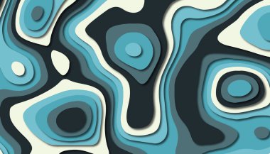 3D soyut kağıt sanat tarzı, iş sunumları, el ilanları, posterler, baskılar, dekorasyon, kartları, broşür kapak için tasarım düzen