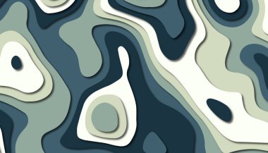 3D soyut kağıt sanat tarzı, iş sunumları, el ilanları, posterler, baskılar, dekorasyon, kartları, broşür kapak için tasarım düzen