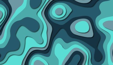 3D soyut kağıt sanat tarzı, iş sunumları, el ilanları, posterler, baskılar, dekorasyon, kartları, broşür kapak için tasarım düzen