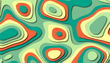 3D soyut kağıt sanat tarzı, iş sunumları, el ilanları, posterler, baskılar, dekorasyon, kartları, broşür kapak için tasarım düzen