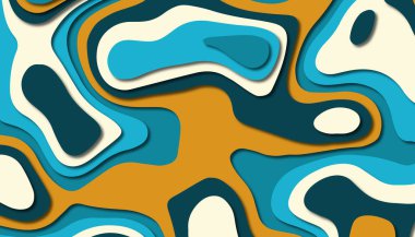 3D soyut kağıt sanat tarzı, iş sunumları, el ilanları, posterler, baskılar, dekorasyon, kartları, broşür kapak için tasarım düzen