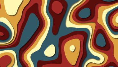 3D soyut kağıt sanat tarzı, iş sunumları, el ilanları, posterler, baskılar, dekorasyon, kartları, broşür kapak için tasarım düzen