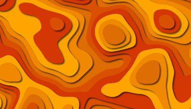 3D soyut kağıt sanat tarzı, iş sunumları, el ilanları, posterler, baskılar, dekorasyon, kartları, broşür kapak için tasarım düzen