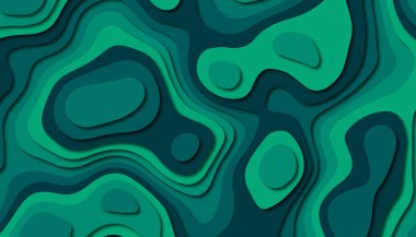 3D soyut kağıt sanat tarzı, iş sunumları, el ilanları, posterler, baskılar, dekorasyon, kartları, broşür kapak için tasarım düzen