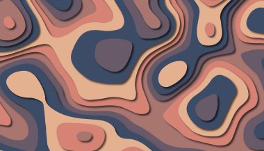 3D soyut kağıt sanat tarzı, iş sunumları, el ilanları, posterler, baskılar, dekorasyon, kartları, broşür kapak için tasarım düzen