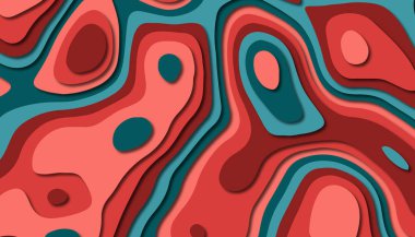 3D soyut kağıt sanat tarzı, iş sunumları, el ilanları, posterler, baskılar, dekorasyon, kartları, broşür kapak için tasarım düzen