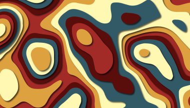 3D soyut kağıt sanat tarzı, iş sunumları, el ilanları, posterler, baskılar, dekorasyon, kartları, broşür kapak için tasarım düzen