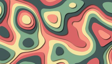 3D soyut kağıt sanat tarzı, iş sunumları, el ilanları, posterler, baskılar, dekorasyon, kartları, broşür kapak için tasarım düzen