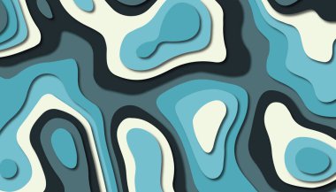 3D soyut kağıt sanat tarzı, iş sunumları, el ilanları, posterler, baskılar, dekorasyon, kartları, broşür kapak için tasarım düzen