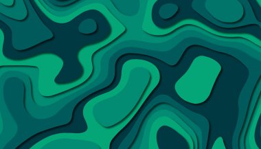 3D soyut kağıt sanat tarzı, iş sunumları, el ilanları, posterler, baskılar, dekorasyon, kartları, broşür kapak için tasarım düzen