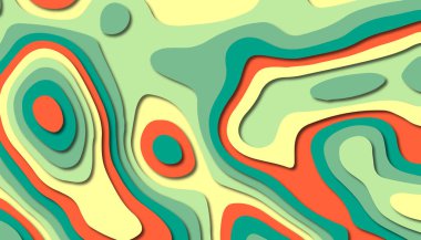 3D soyut kağıt sanat tarzı, iş sunumları, el ilanları, posterler, baskılar, dekorasyon, kartları, broşür kapak için tasarım düzen