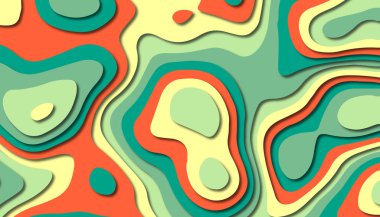 3D soyut kağıt sanat tarzı, iş sunumları, el ilanları, posterler, baskılar, dekorasyon, kartları, broşür kapak için tasarım düzen