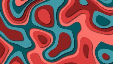 3D soyut kağıt sanat tarzı, iş sunumları, el ilanları, posterler, baskılar, dekorasyon, kartları, broşür kapak için tasarım düzen