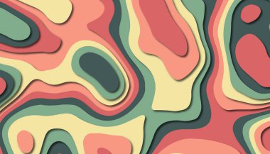 3D soyut kağıt sanat tarzı, iş sunumları, el ilanları, posterler, baskılar, dekorasyon, kartları, broşür kapak için tasarım düzen