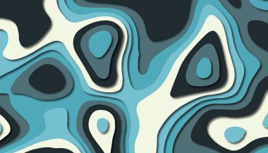 3D soyut kağıt sanat tarzı, iş sunumları, el ilanları, posterler, baskılar, dekorasyon, kartları, broşür kapak için tasarım düzen