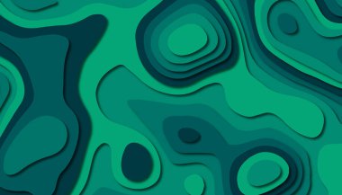 3D soyut kağıt sanat tarzı, iş sunumları, el ilanları, posterler, baskılar, dekorasyon, kartları, broşür kapak için tasarım düzen