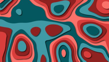 3D soyut kağıt sanat tarzı, iş sunumları, el ilanları, posterler, baskılar, dekorasyon, kartları, broşür kapak için tasarım düzen