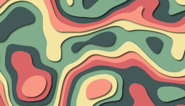 3D soyut kağıt sanat tarzı, iş sunumları, el ilanları, posterler, baskılar, dekorasyon, kartları, broşür kapak için tasarım düzen