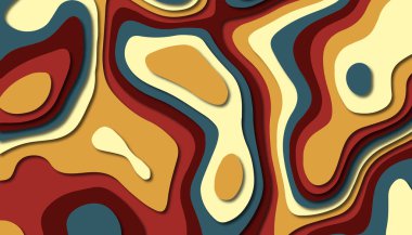 3D soyut kağıt sanat tarzı, iş sunumları, el ilanları, posterler, baskılar, dekorasyon, kartları, broşür kapak için tasarım düzen