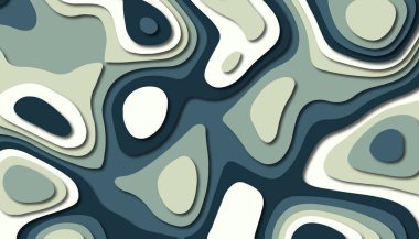 3D soyut kağıt sanat tarzı, iş sunumları, el ilanları, posterler, baskılar, dekorasyon, kartları, broşür kapak için tasarım düzen