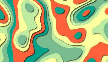 3D soyut kağıt sanat tarzı, iş sunumları, el ilanları, posterler, baskılar, dekorasyon, kartları, broşür kapak için tasarım düzen