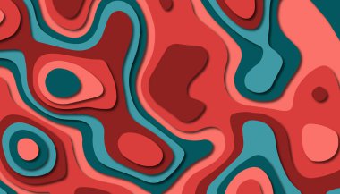 3D soyut kağıt sanat tarzı, iş sunumları, el ilanları, posterler, baskılar, dekorasyon, kartları, broşür kapak için tasarım düzen