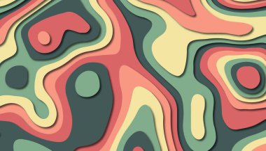 3D soyut kağıt sanat tarzı, iş sunumları, el ilanları, posterler, baskılar, dekorasyon, kartları, broşür kapak için tasarım düzen