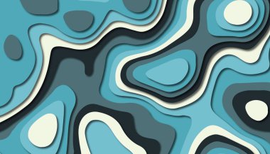 3D soyut kağıt sanat tarzı, iş sunumları, el ilanları, posterler, baskılar, dekorasyon, kartları, broşür kapak için tasarım düzen