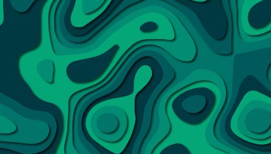 3D soyut kağıt sanat tarzı, iş sunumları, el ilanları, posterler, baskılar, dekorasyon, kartları, broşür kapak için tasarım düzen