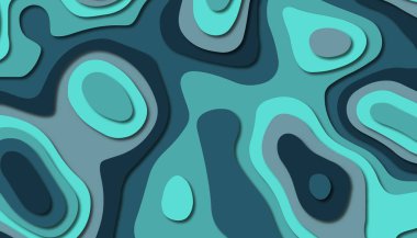 3D soyut kağıt sanat tarzı, iş sunumları, el ilanları, posterler, baskılar, dekorasyon, kartları, broşür kapak için tasarım düzen