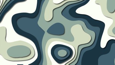 3D soyut kağıt sanat tarzı, iş sunumları, el ilanları, posterler, baskılar, dekorasyon, kartları, broşür kapak için tasarım düzen