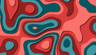 3D soyut kağıt sanat tarzı, iş sunumları, el ilanları, posterler, baskılar, dekorasyon, kartları, broşür kapak için tasarım düzen