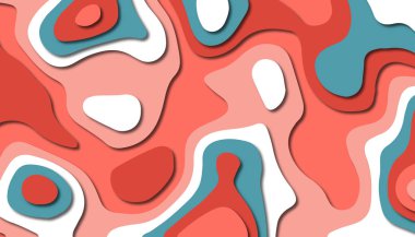 3D soyut kağıt sanat tarzı, iş sunumları, el ilanları, posterler, baskılar, dekorasyon, kartları, broşür kapak için tasarım düzen