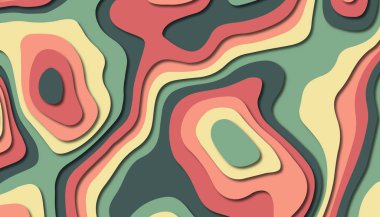 3D soyut kağıt sanat tarzı, iş sunumları, el ilanları, posterler, baskılar, dekorasyon, kartları, broşür kapak için tasarım düzen