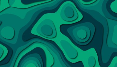 3D soyut kağıt sanat tarzı, iş sunumları, el ilanları, posterler, baskılar, dekorasyon, kartları, broşür kapak için tasarım düzen