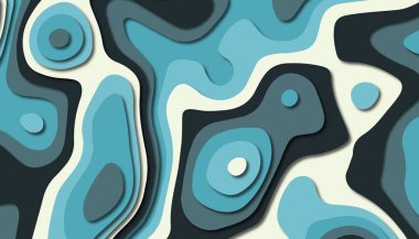 3D soyut kağıt sanat tarzı, iş sunumları, el ilanları, posterler, baskılar, dekorasyon, kartları, broşür kapak için tasarım düzen