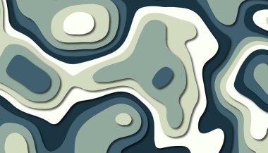 3D soyut kağıt sanat tarzı, iş sunumları, el ilanları, posterler, baskılar, dekorasyon, kartları, broşür kapak için tasarım düzen